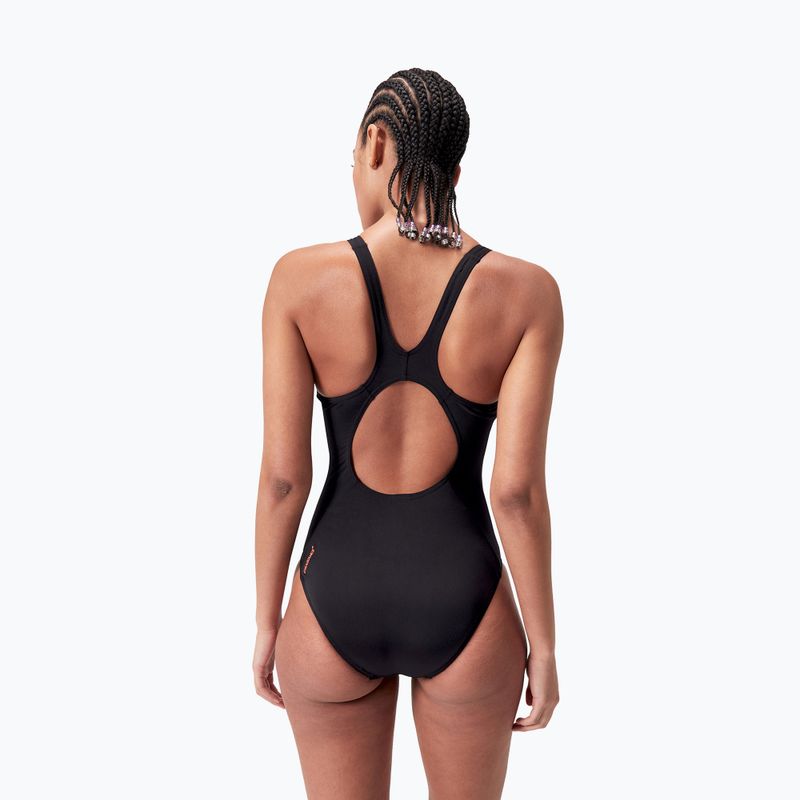 Speedo Placement Muscleback one-piece swimsuit black/plum dandy/siren 7