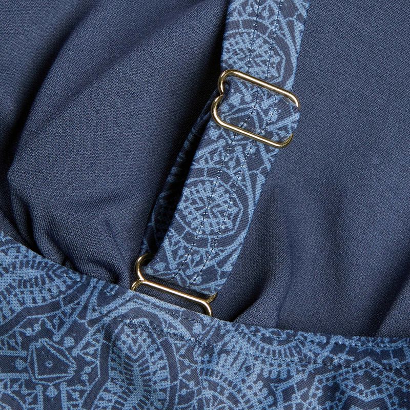 Speedo Shaping Printed V Neck One Piece Swimsuit spruce blue/washed blue 4