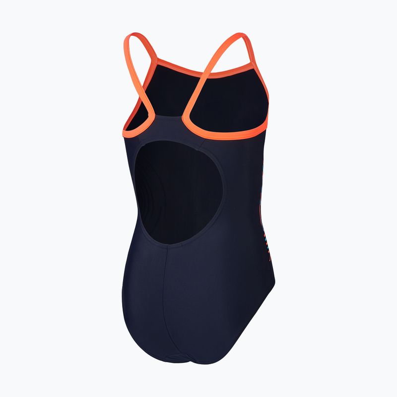 Speedo Platisol Placement Thinstrap Muscleback children's one-piece swimsuit true navy/siren red/picton 2