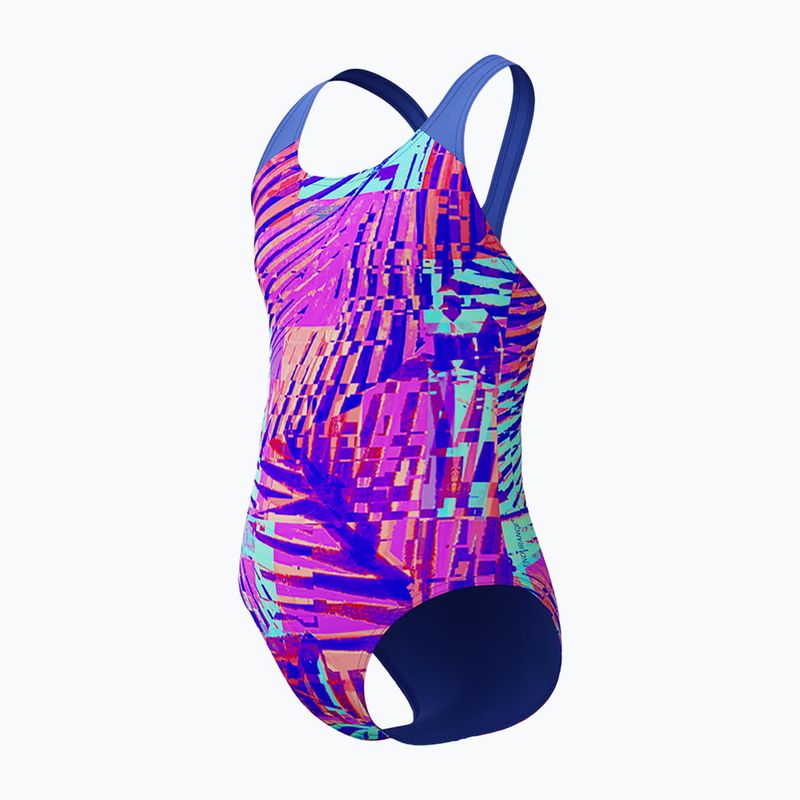 Children's one-piece swimsuit Speedo Digital Allover Splashback cobalt pop 3
