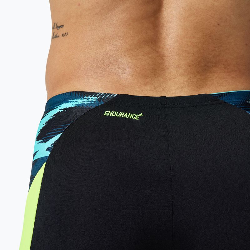 Speedo Endurance+ MAX Splice Aquashort men's swimming boxers black/hyper yellow 4