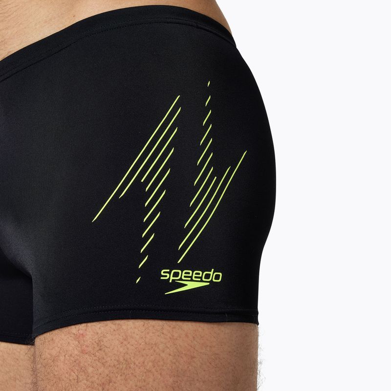 Men's swim trunks Speedo Hyper Boom Placement black/hyper yellow 5