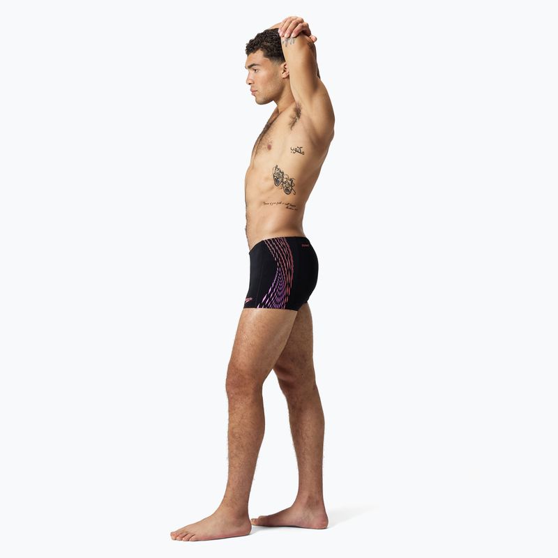 Men's Speedo Tech Panel Aquashort black/coral sands swimming boxers 2