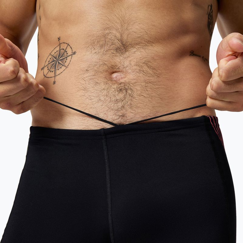 Men's Speedo Tech Panel Aquashort black/coral sands swimming boxers 3