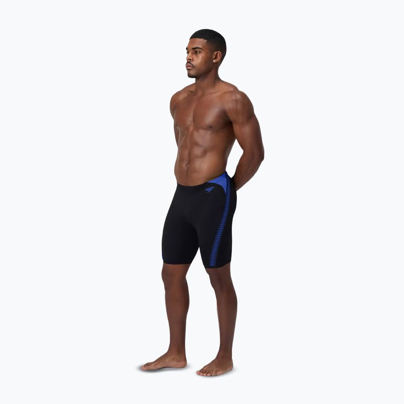 Men's swim jammers Speedo Hyper Boom Splice black/cobalt pop 2