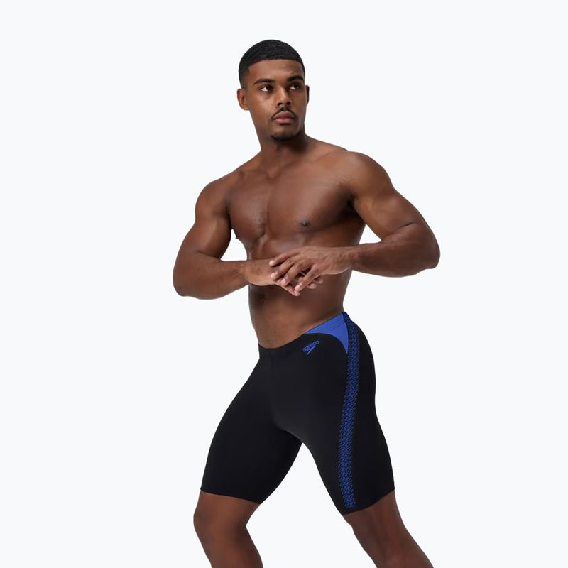 Men's swim jammers Speedo Hyper Boom Splice black/cobalt pop 4