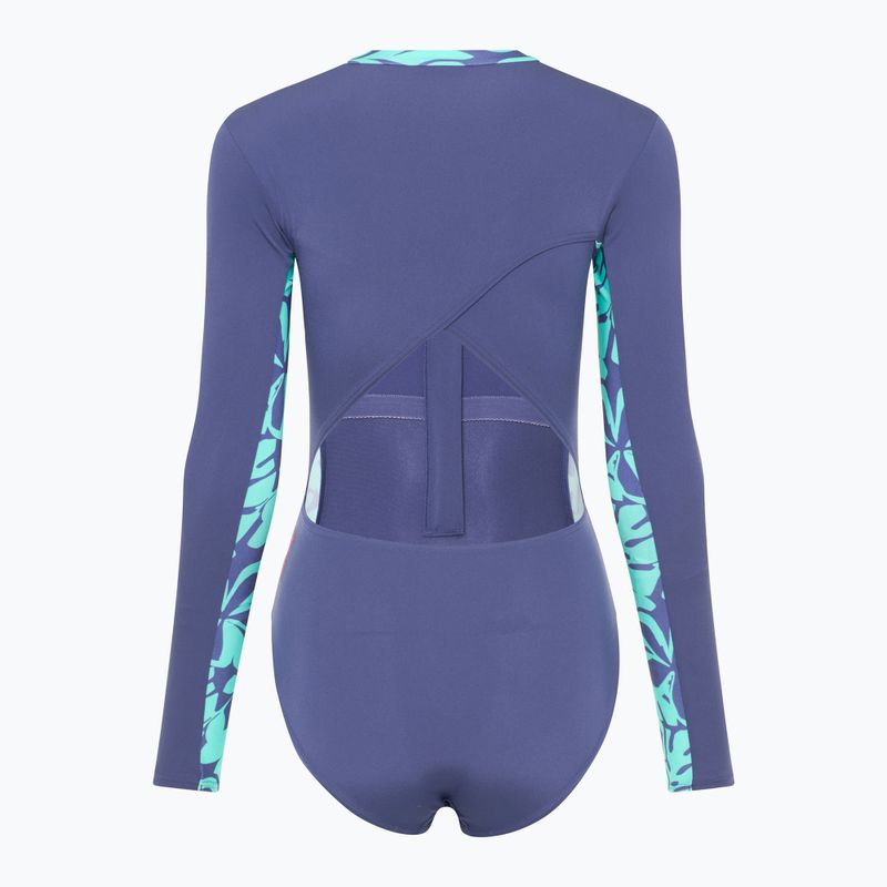 Women's one-piece swimsuit Speedo Long Sleeve Panel hapuna blue 2