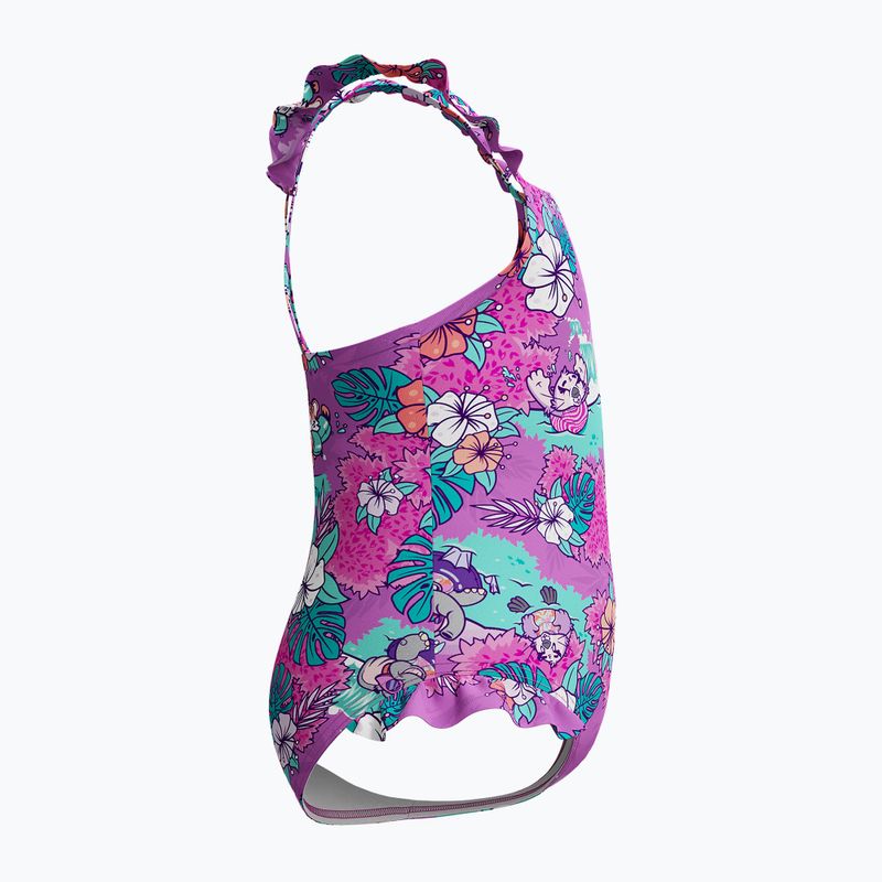 Children's one-piece swimsuit Speedo Learn To Swim Printed Frill Thinstrap neon violet 4