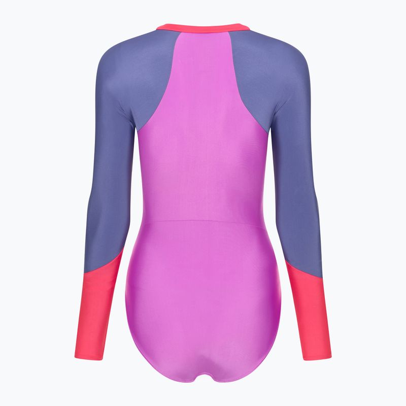 Women's one-piece swimsuit Speedo Colour Block neon violet 2