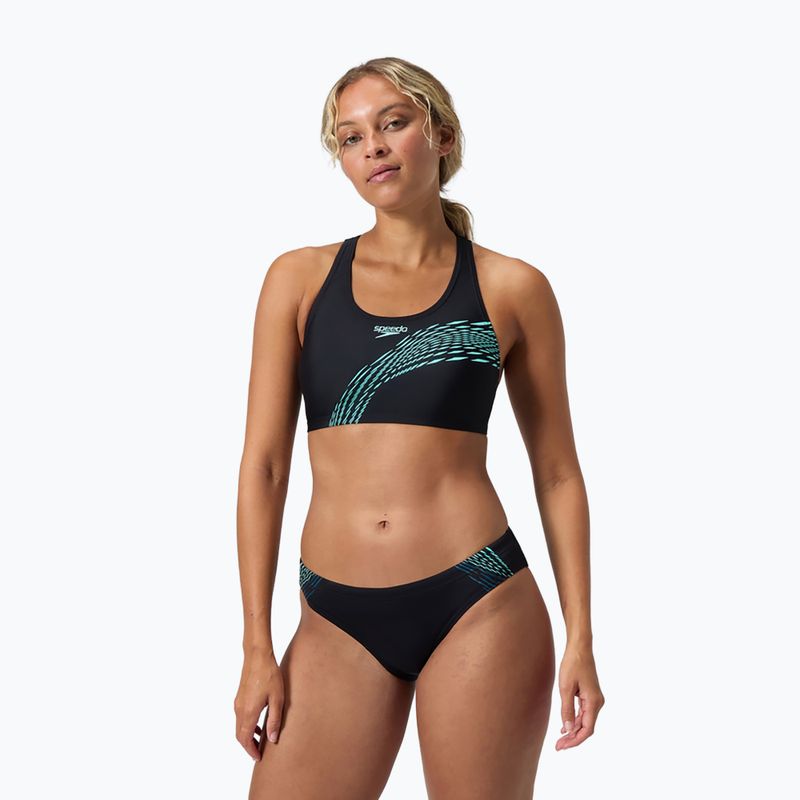 Women's two-piece swimsuit Speedo Placement Bikini set arctic glass 5