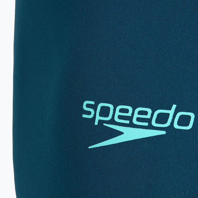 Ladies' one-piece swimsuit Speedo Racer Zip with Built in Swim Bra dark teal 3