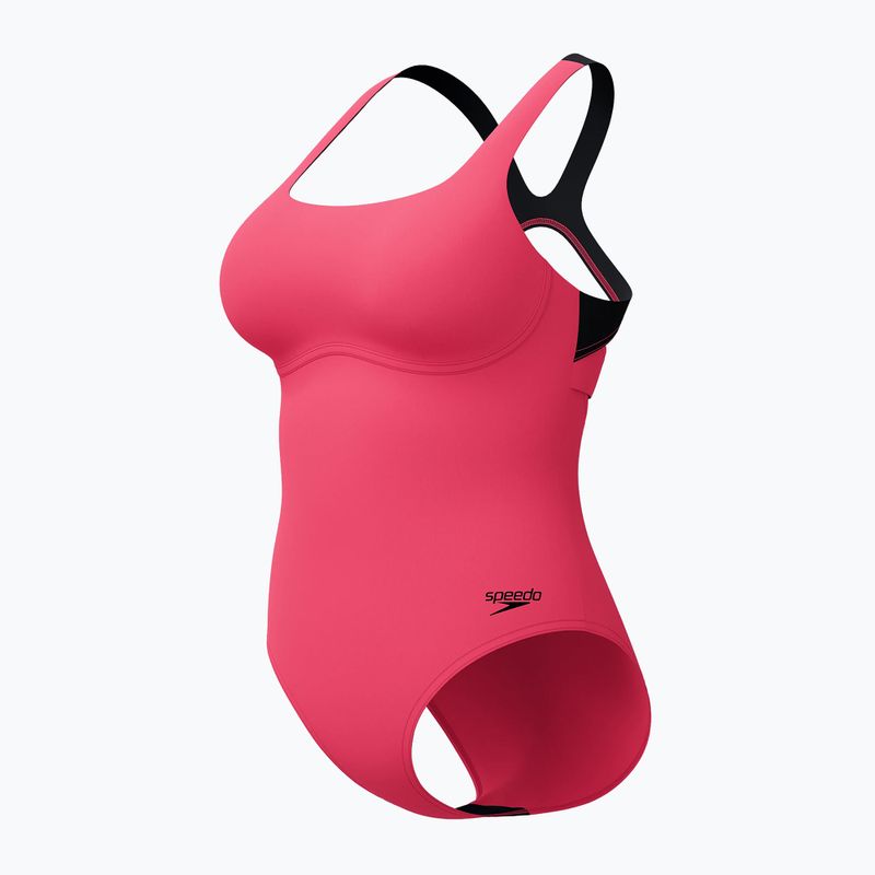 Ladies' one-piece swimsuit Speedo Flex Band with Swim Bra raspbery fill/vermilion/punch 9
