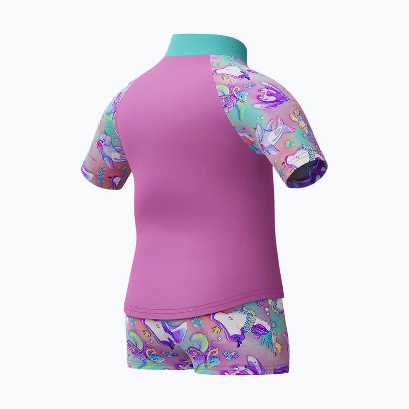 Children's two-piece swimsuit Speedo Digital Rash Top Set neon violet 3
