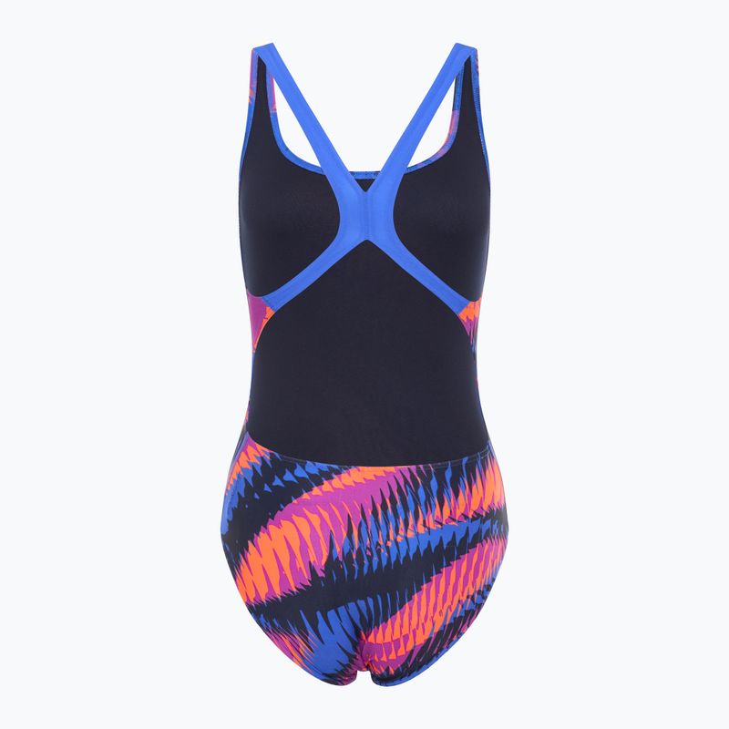 Women's one-piece swimsuit Speedo Allover Digital Powerback razor sharp/diva 2