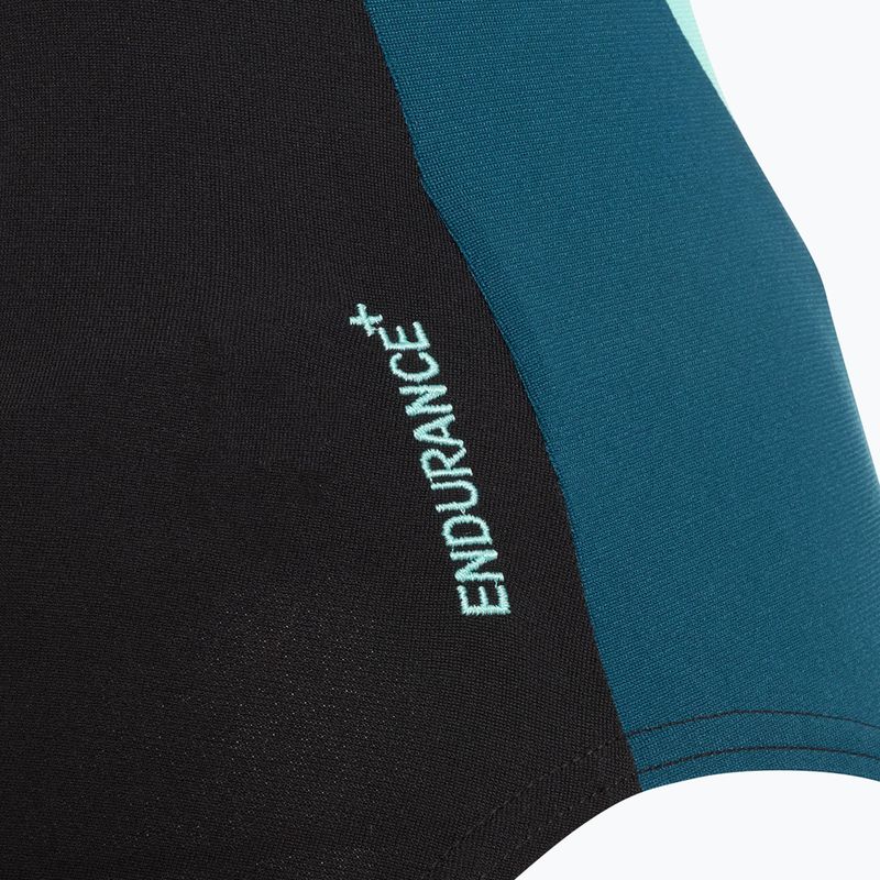 Women's one-piece swimsuit Speedo High Neck Splice Cross Back dark teal 4