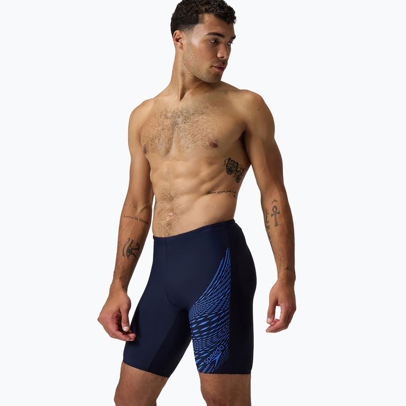 Men's swim jammers Speedo Medley Logo Jammer navy/cobalt pop 5