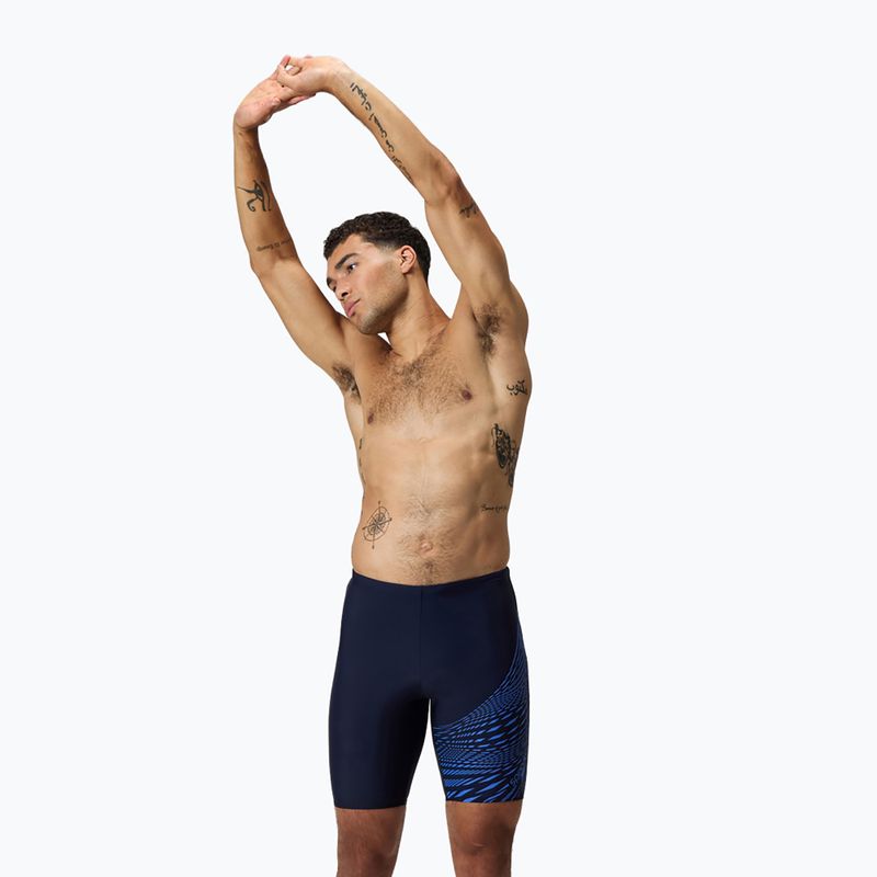 Men's swim jammers Speedo Medley Logo Jammer navy/cobalt pop 8