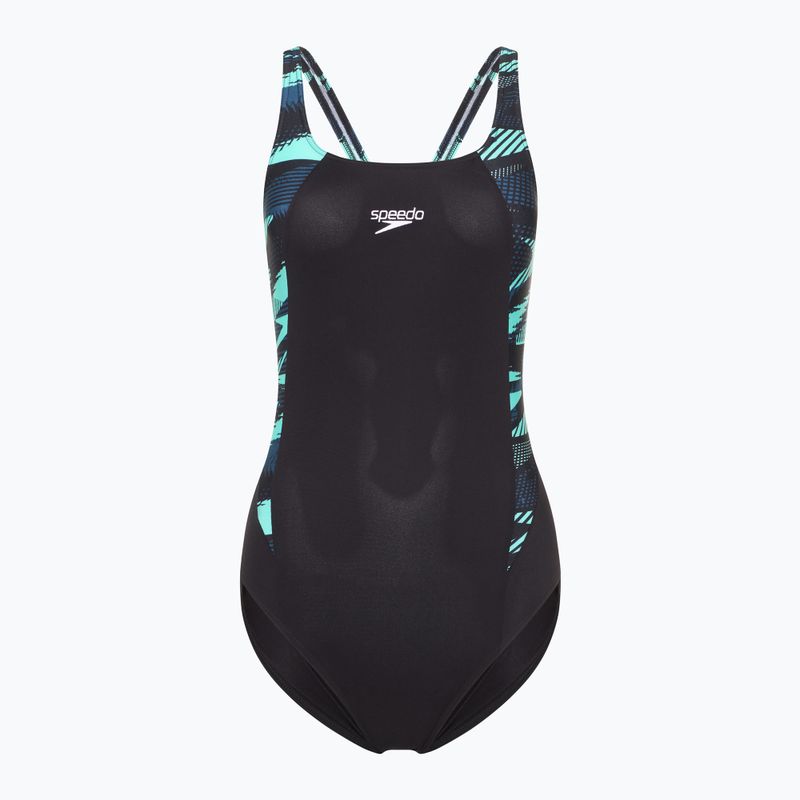 Women's one-piece swimsuit Speedo HyperBoom Splice Muscleback dark teal