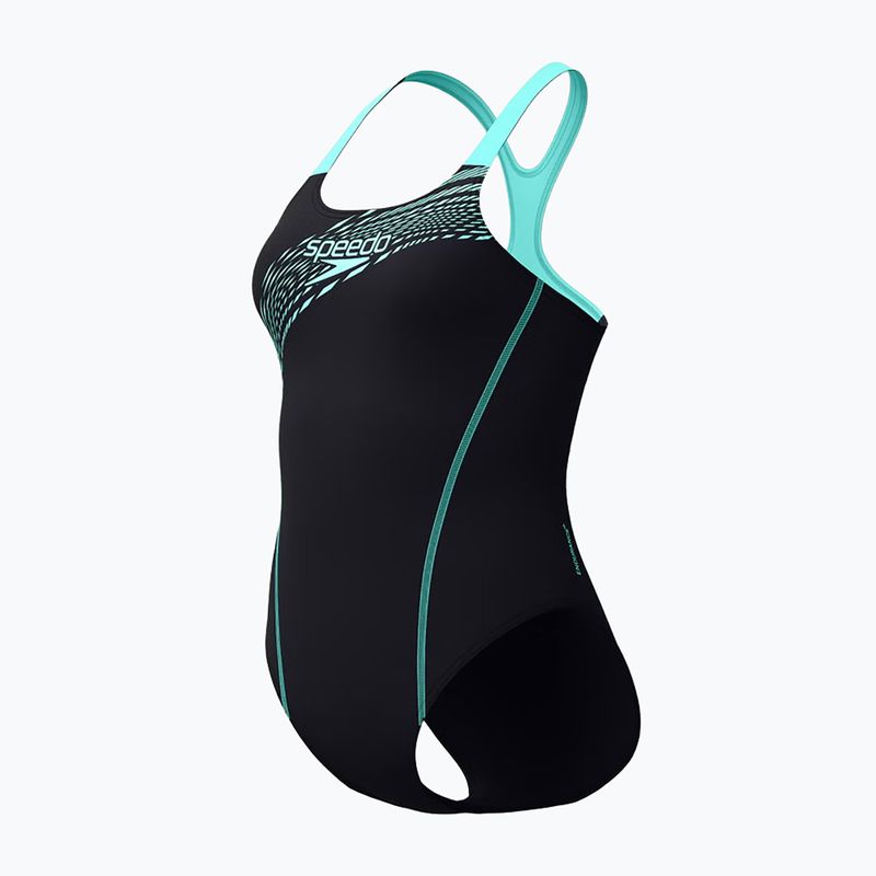 Women's one-piece swimsuit Speedo Medley Logo Medalist arctic glass 3