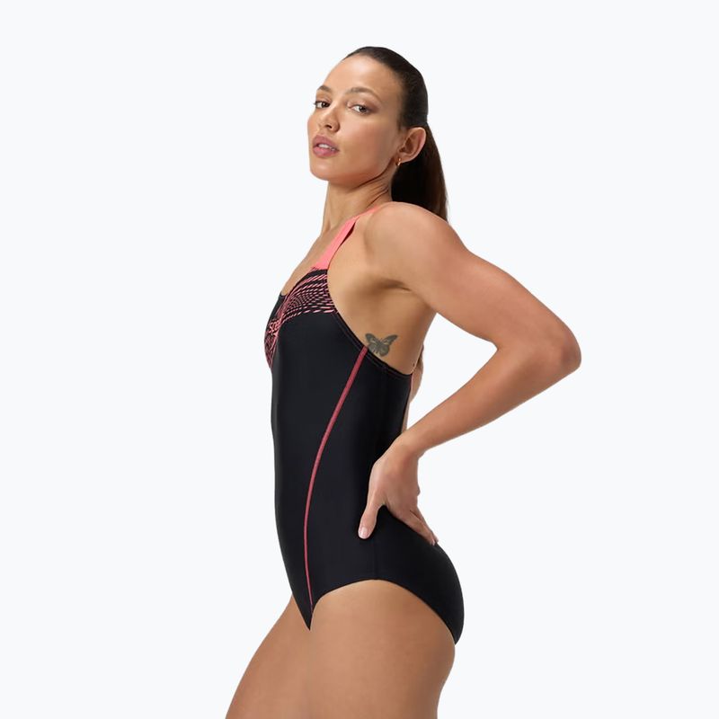 Ladies' one-piece swimsuit Speedo Medley Logo Medalist coral sands 8