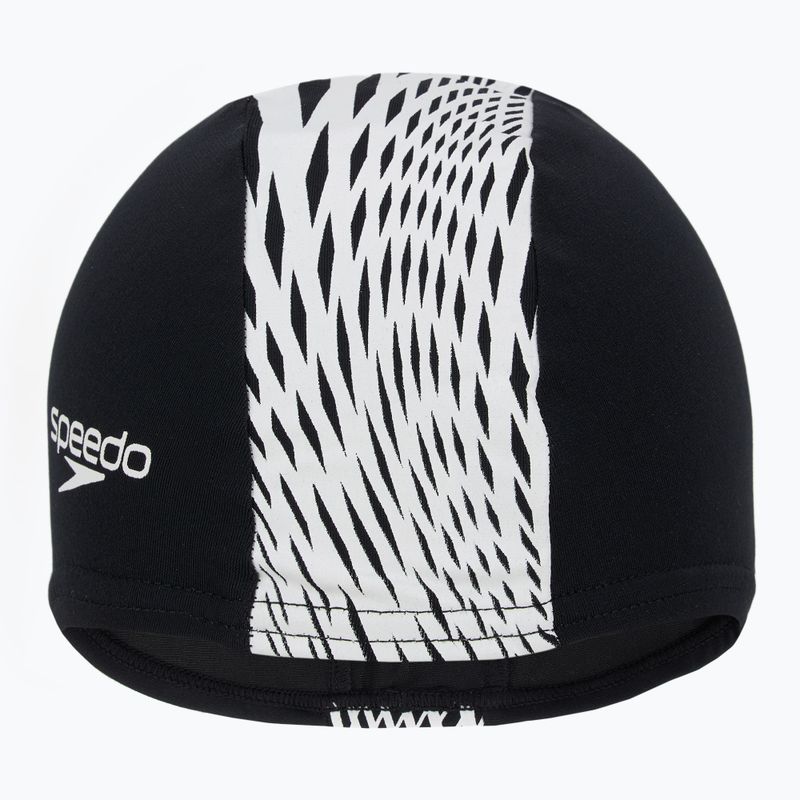 Swim cap Speedo Boom Endurance+ black/white boho diamonds