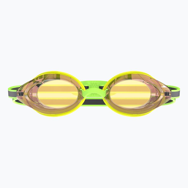 Speedo Vanquisher 3.0 Mirrored hyper yellow/grey/ablaze mirror swim goggles 2