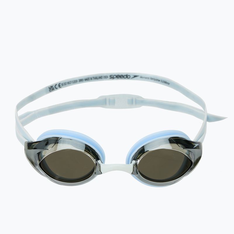 Women's swim goggles Speedo Vanquisher 3.0 Mirrored hawaiian sky/grey/silver mirror 2