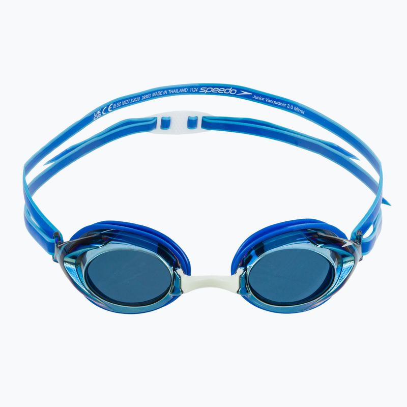 Children's swim goggles Speedo Vanquisher 3.0 Mirror cobalt pop / cobalt / gold mirror 2