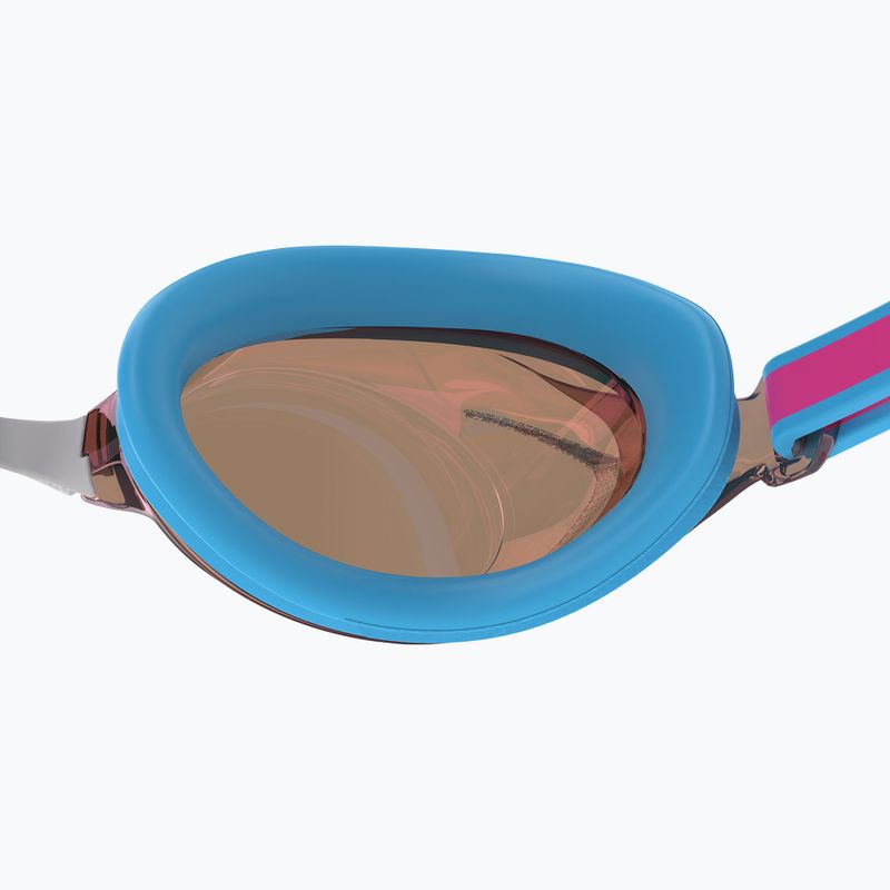 Speedo Vanquisher 3.0 Mirror children's swimming goggles picton blue/vermillion/gold mirror 5