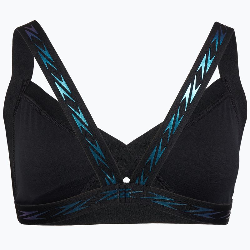 Speedo Solid Logo Elastic Cross Front Swimsuit Top anthracite 2