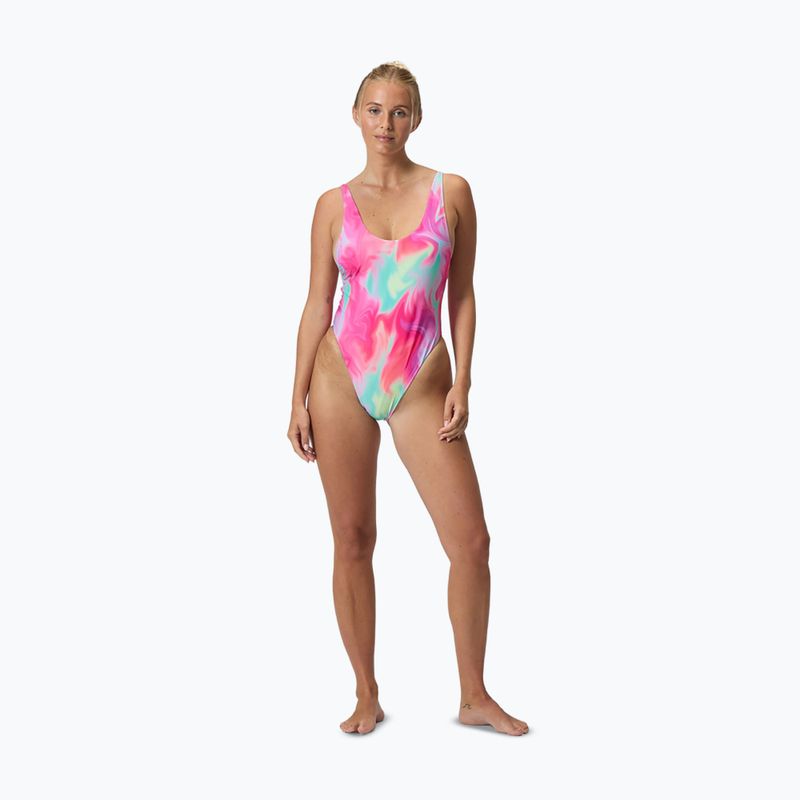 Ladies' one-piece swimsuit Speedo Flu3nte Printed Convertible coral sands 6