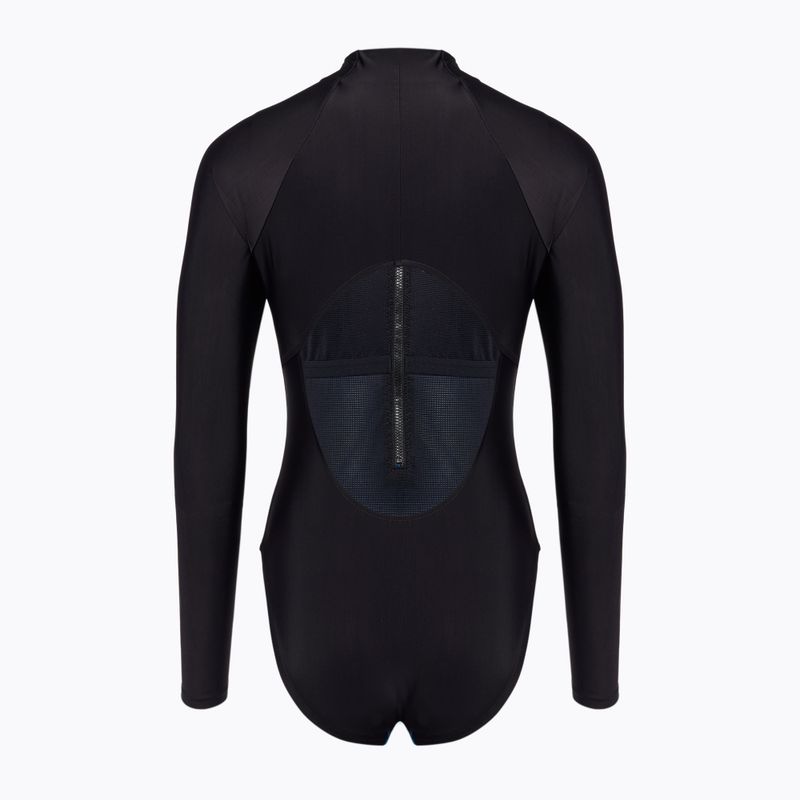 Speedo Printed LS Zip One Piece women's swimsuit rapture glow/dark teal 2