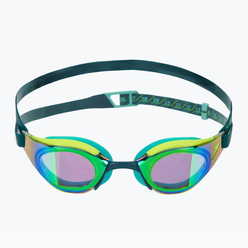 Swim goggles Speedo Fastskin Hyper Elite Mirror hyper yellow/steel/emerald mirror 2