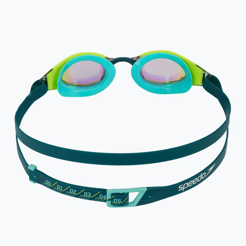 Swim goggles Speedo Fastskin Hyper Elite Mirror hyper yellow/steel/emerald mirror 4