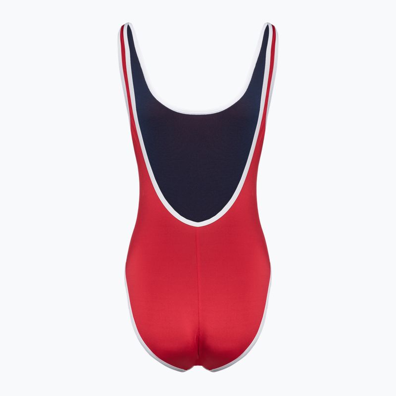 Speedo women's one-piece swimsuit Solid Bound Scoop high risk red 2