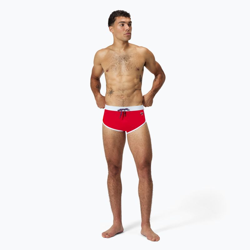 Men's Speedo Jetstream Retro Logo Brief high risk red swimming trunks 2