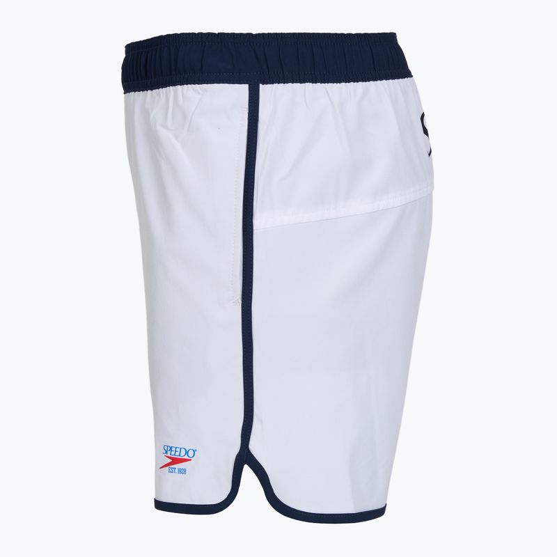 Men's Speedo Jetstream Retro Logo Volley 16" white swim shorts 3