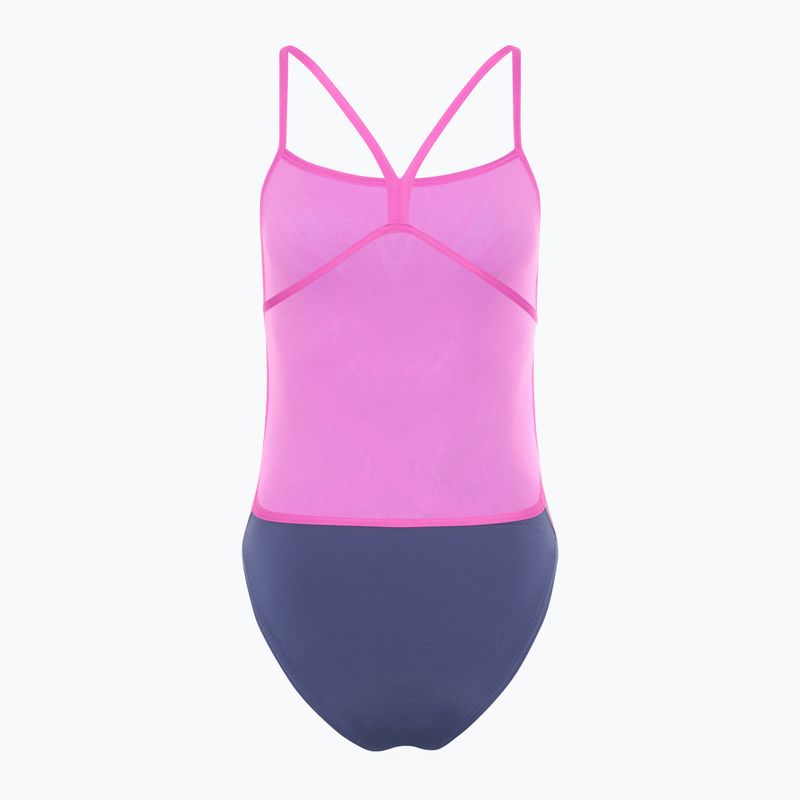Women's one-piece swimsuit Speedo Placement Digital Vback balance blend/hapuna blue 2