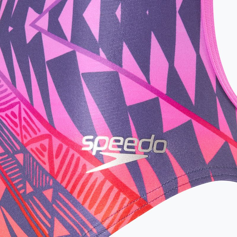Women's one-piece swimsuit Speedo Placement Digital Vback balance blend/hapuna blue 3
