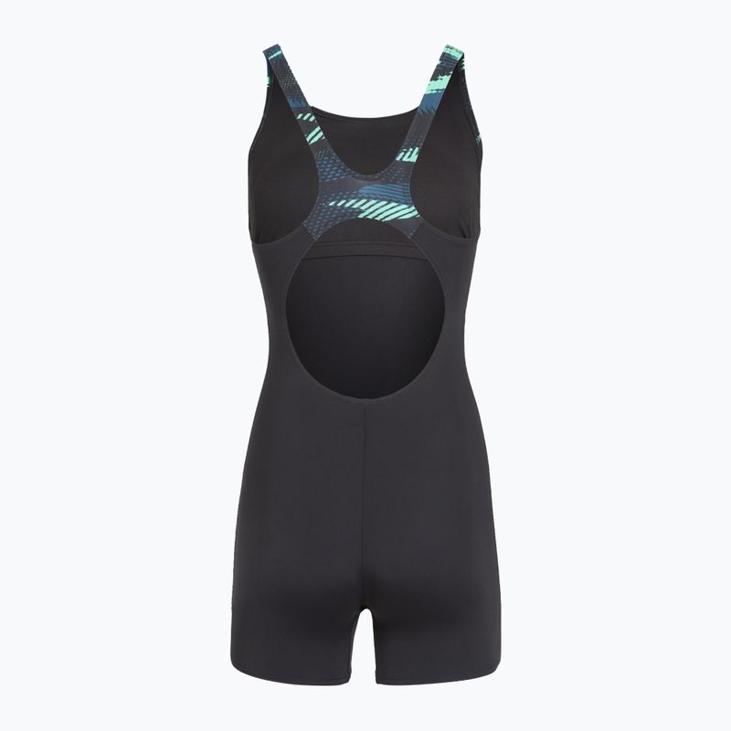 Ladies' one-piece swimsuit Speedo HyperBoom Splice Legsuit dark teal 2
