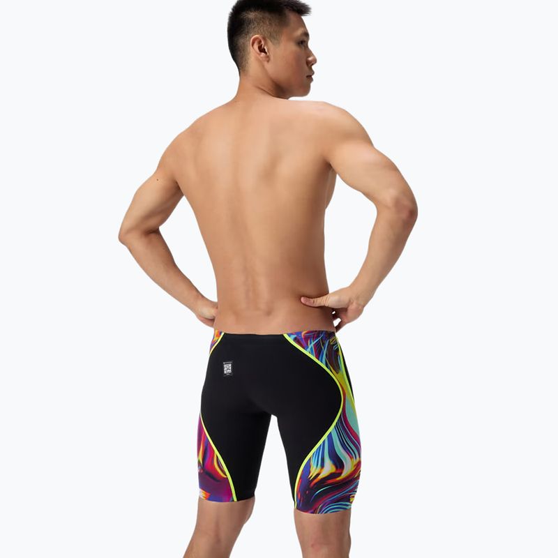Men's swim jammers Speedo Fastskin LZR Intent 2.0 Jammer black/molten blur/hyper yellow 3