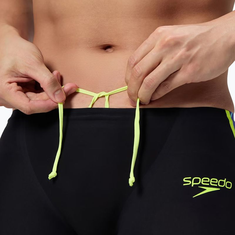 Men's swim jammers Speedo Fastskin LZR Intent 2.0 Jammer black/molten blur/hyper yellow 6