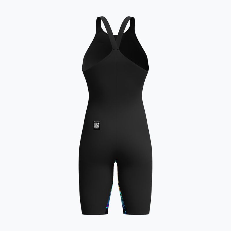 Women's one-piece swimsuit Speedo Fastskin LZR Pure Valor 2.0 Closedback Kneeskin black/molten blur 2