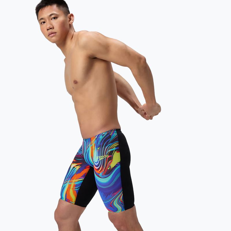 Men's swim jammers Speedo Fastskin LZR Pure Valor 2.0 Jammer molten black/molten blur 4