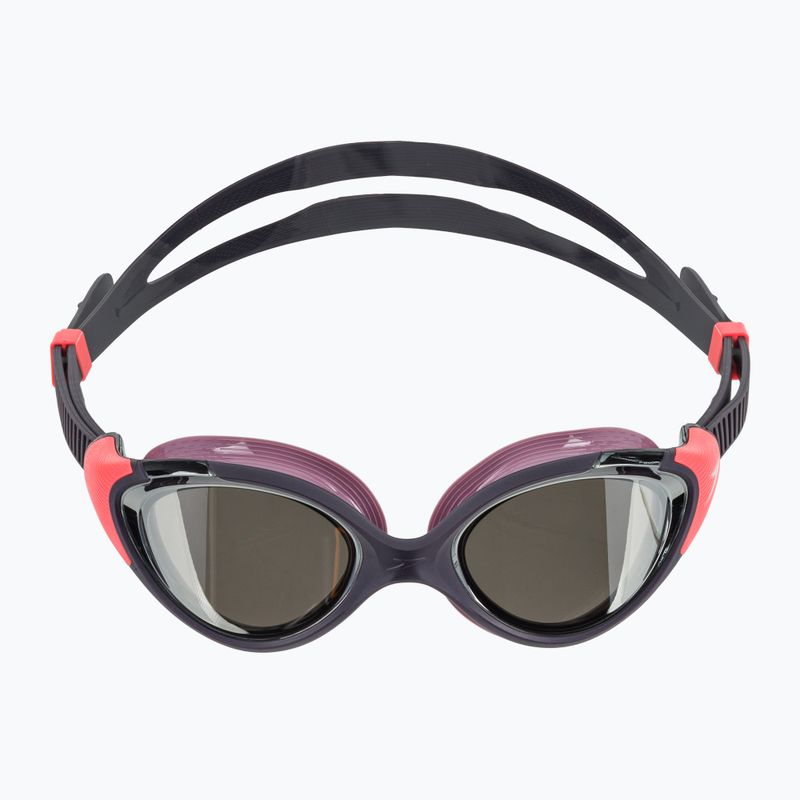 Women's swim goggles Speedo Biofuse 2.0 Mirror vintage fog / steel / silver mirror 2