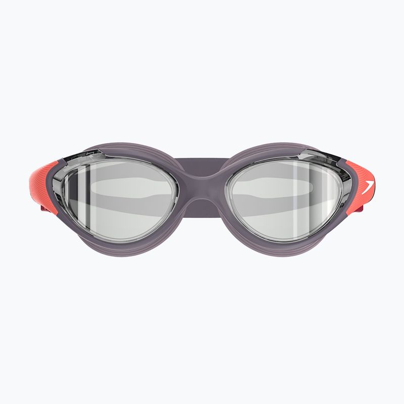 Women's swim goggles Speedo Biofuse 2.0 Mirror vintage fog / steel / silver mirror 2