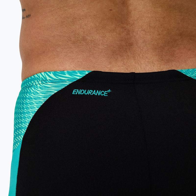 Men's swim boxers Speedo Endurance+ MAX Splice Aquashort black/turquoise gem 7
