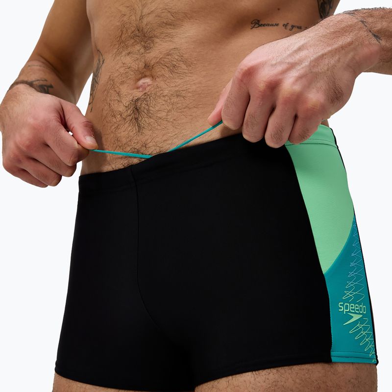 Men's swim boxers Speedo Dive Aquashort black/turquoise gem 5