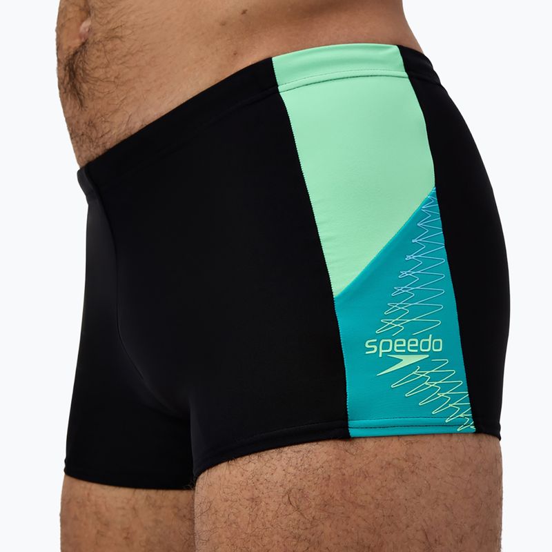 Men's swim boxers Speedo Dive Aquashort black/turquoise gem 6