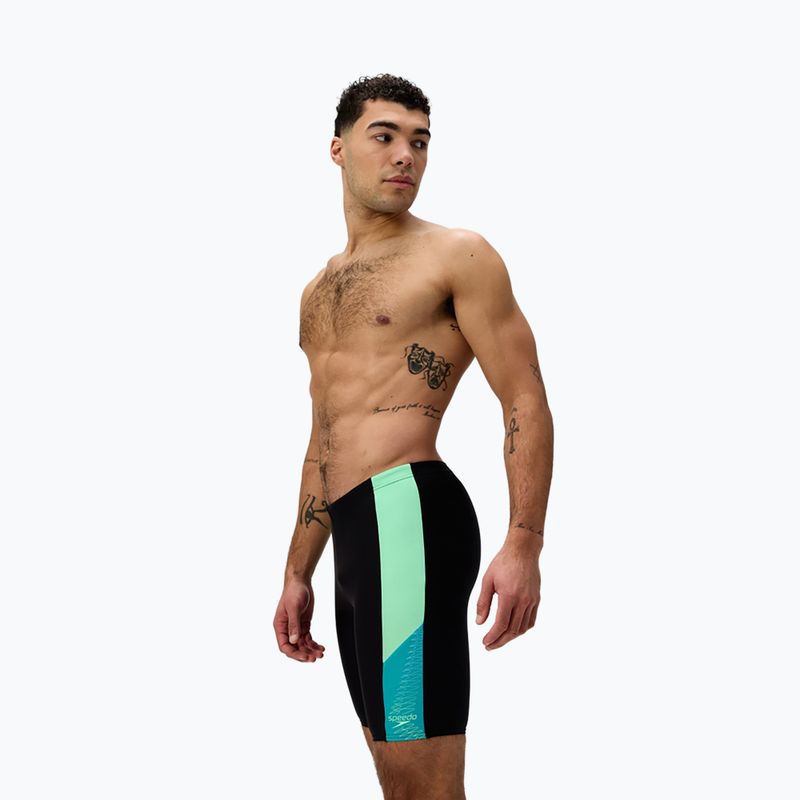 Men's swim jammers Speedo Dive Jammer black/turquoise gem 4